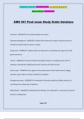 GMS 401 Final exam Study Guide Solutions