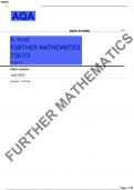 AQA-7367-2-FURTHER MATHEMATICS FINAL MARK SCHEME PAPER 2-A LEVEL-Jun24-v1.0