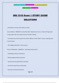 IMS 3310 Exam 1 STUDY GUIDE SOLUTIONS