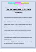 IMS 3310 FINAL EXAM STUDY GUIDE SOLUTIONS