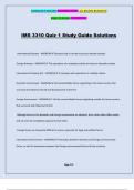 IMS 3310 Quiz 1 Study Guide Solutions