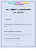 INSY 3304 FINAL REVIEW QUESTIONS AND ANSWERS