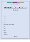 INSY 3304 Midterm Review Questions and Answers