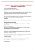 WGU D003 Module 1,2,3,4,5,6,7| Educational Assessment  QUESTIONS N ANSWERS 2024