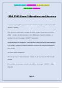 ISQS 2340 Exam 3 Questions and Answers