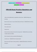 ITM 430 Exam Practice Questions and Answers