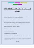 ITSS 3300 Exam 1 Practice Questions and Answers