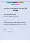 JMU COB 204 Final Exam Questions and Answers