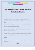 UCF MAN 3025 Exam 3 Review (Ch.10-13) Study Guide Solutions