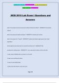 MCB 2610 Lab Exam I Questions and Answers