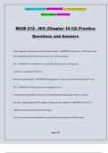 MICB 212 - HIV (Chapter 10-12) Practice Questions and Answers