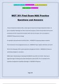 MGT 301 Final Exam NAU Practice Questions and Answers