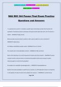 NAU BIO 344 Posner Final Exam Practice Questions and Answers