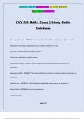 PSY 230 NAU - Exam 1 Study Guide Solutions