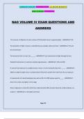 NAO VOLUME IV EXAM QUESTIONS AND ANSWERS