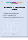 NAU Psychology 101 Exam 1 Study Guide Solutions