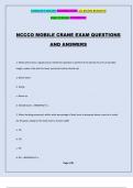 NCCCO MOBILE CRANE EXAM QUESTIONS AND ANSWERS