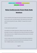 Nclex Cardiovascular Exam Study Guide Solutions