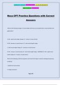 Nsca CPT Practice Questions with Correct Answers