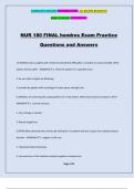 NUR 180 FINAL hondros Exam Practice Questions and Answers