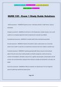 NURS 335 - Exam 1 Study Guide Solutions