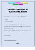 NURS 405A EXAM 1 PRACTICE QUESTIONS AND ANSWERS