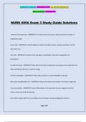 NURS 405A Exam 3 Study Guide Solutions