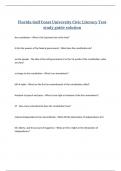 Florida Gulf Coast University Civic Literacy Test study guide solution