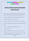 Nursing 155 final hondros Exam Study Guide Solutions