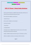 OTD 317 Exam 1 Study Guide Solutions