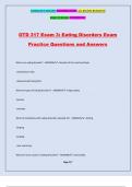 OTD 317 Exam 3: Eating Disorders Exam Practice Questions and Answers