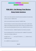 PCB 3023 : Cell Biology Final Review Study Guide Solutions