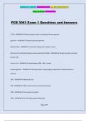 PCB 3063 Exam 1 Questions and Answers