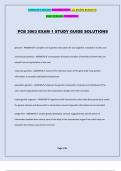 PCB 3063 EXAM 1 STUDY GUIDE SOLUTIONS