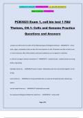 PCB3023 Exam 1, cell bio test 1 FAU Theisen, CH.1: Cells and Genome Practice Questions and Answers