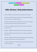 POSC 100 Exam 1 Study Guide Solutions