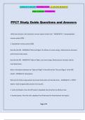 PPCT Study Guide Questions and Answers