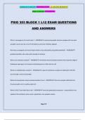 PSIO 303 BLOCK 1 L12 EXAM QUESTIONS AND ANSWERS