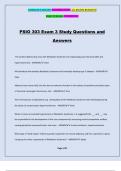 PSIO 303 Exam 3 Study Questions and Answers