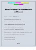 PSYCH 375 Midterm #1 Exam Questions and Answers