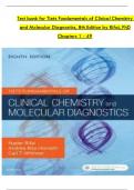 TEST BANK For Tietz Fundamentals of Clinical Chemistry and Molecular Diagnostics, 8th Edition by Nader Rifai, Verified Chapters 1 - 49, Complete Version