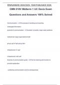 CMN 010V Midterm 1 UC Davis Exam Questions and Answers 100% Solved