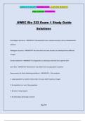 UWEC Bio 222 Exam 1 Study Guide Solutions