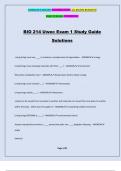 BIO 214 Uwec Exam 1 Study Guide Solutions