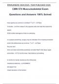 CMN 574 Musculoskeletal Exam Questions and Answers 100% Solved