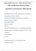 CNL Certification Review Exam Questions and Answers 100% Solved