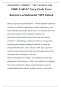 CNML & NE-BC Study Cards Exam Questions and Answers 100% Solved