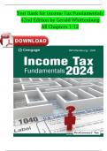 TEST BANK for Income Tax Fundamentals 42nd Edition by Gerald Whittenburg, All Chapters 1-12 Fully Covered A+ Guide , ISBN: 9780357900932 Verified Latest 2024 Version Instant Pdf Download 