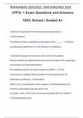 CPFS- 1 Exam Questions and Answers 100% Solved | Graded A+