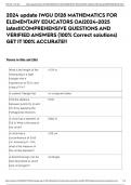 2024 update |WGU D128 MATHEMATICS FOR ELEMENTARY EDUCATORS OA|2024-2025 latest|COMPREHENSIVE QUESTIONS AND VERIFIED ANSWERS (100% Correct solutions) GET IT 100% ACCURATE!!